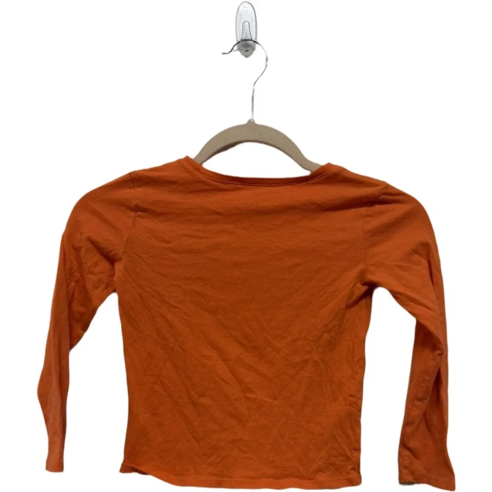 The Children's Place Girls 5/6 Halloween Unicorn Candy Corn Orange Shirt